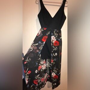 NEW w/o Tags Jumpsuit dress with shorts black floral cover